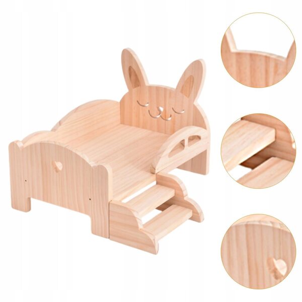 Letto in Legno per Bambole BJD 29x18x12 cm, Decorazione e Gioco Creativo