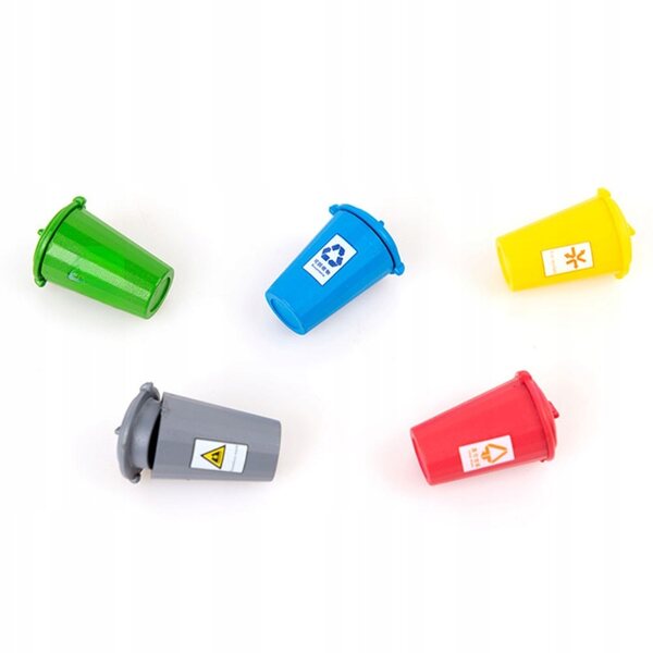 Set 5 Mini Cestini per Rifiuti in ABS per Decorazioni Casa e Gioco Bambini