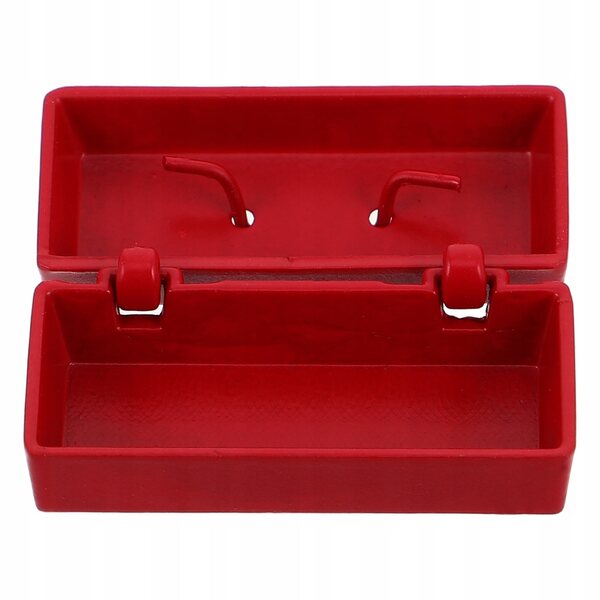 Mini cassetta attrezzi rossa per casa delle bambole 1:12, realistica e portatile
