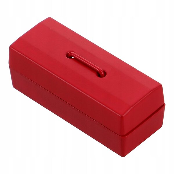 Mini cassetta attrezzi rossa per casa delle bambole 1:12, realistica e portatile