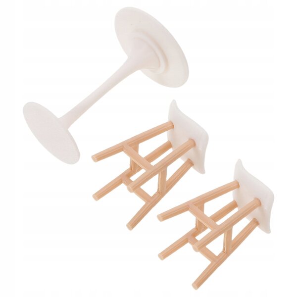Set Mobili Miniature Bianchi per Casa delle Bambole con Tavolo e Sedie