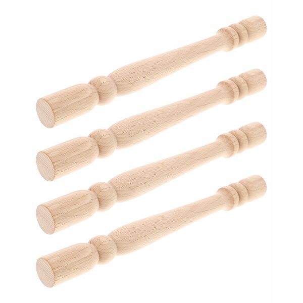 4 Miniatur-Holzmodelle für beige Puppenhausmöbel und Treppen