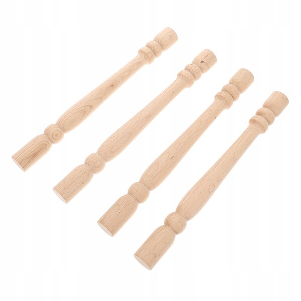 4 Miniatur-Holzmodelle für beige Puppenhausmöbel und Treppen