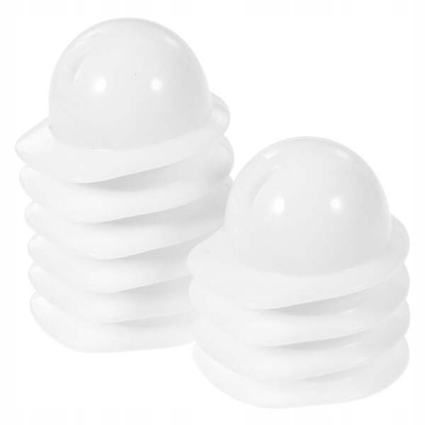 Set di 20 Mini Caschi da Costruzione Bianchi in Plastica per Bambole e Decorazioni