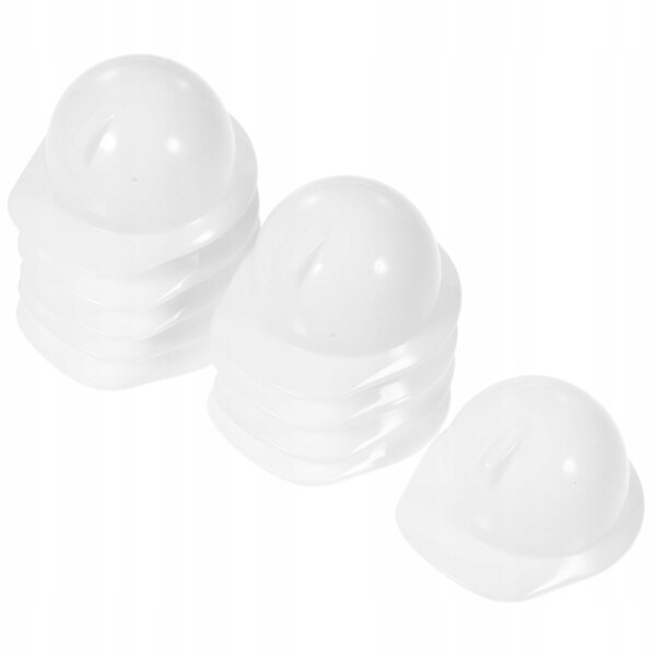 Set di 20 Mini Caschi da Costruzione Bianchi in Plastica per Bambole e Decorazioni
