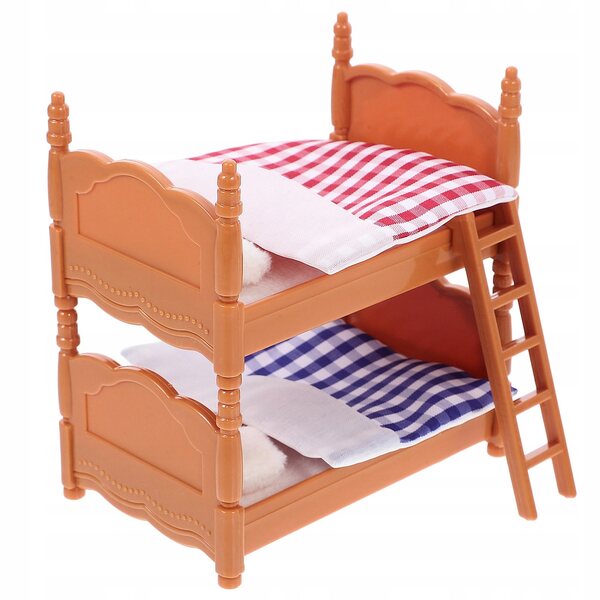 Mini Letto A Castello Per Casa Delle Bambole Realistico In Plastica 10x8x6 cm