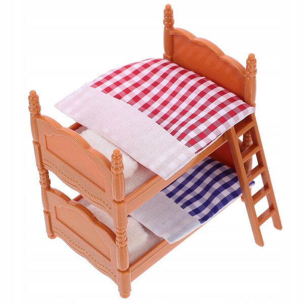Mini Letto A Castello Per Casa Delle Bambole Realistico In Plastica 10x8x6 cm
