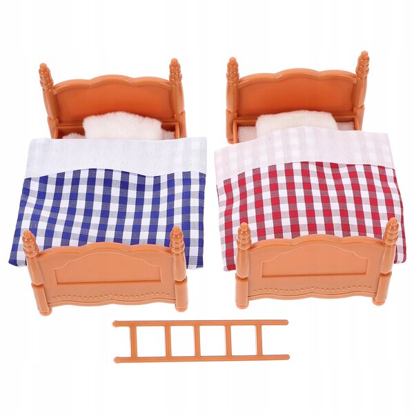 Mini Letto A Castello Per Casa Delle Bambole Realistico In Plastica 10x8x6 cm