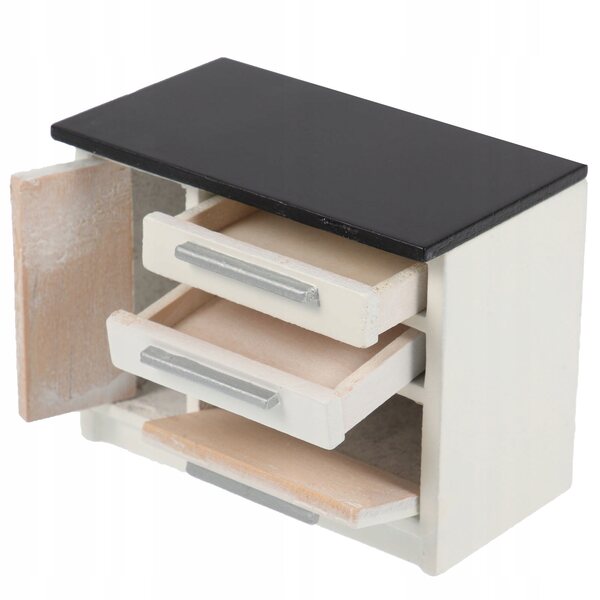 Mobili Miniatura in Legno per Casa delle Bambole 8,5x5x6,7 cm Colore Avorio