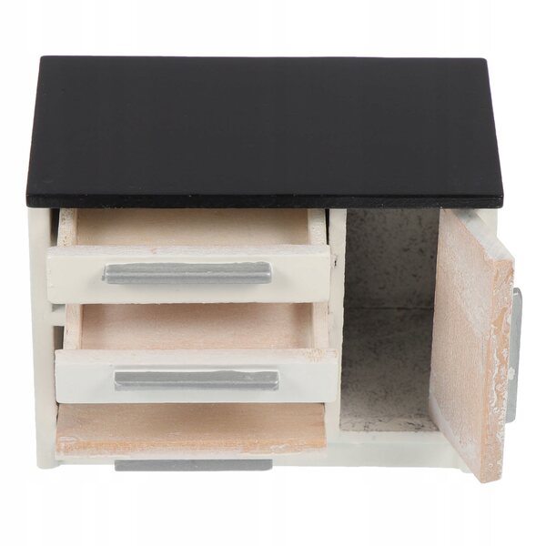 Mobili Miniatura in Legno per Casa delle Bambole 8,5x5x6,7 cm Colore Avorio