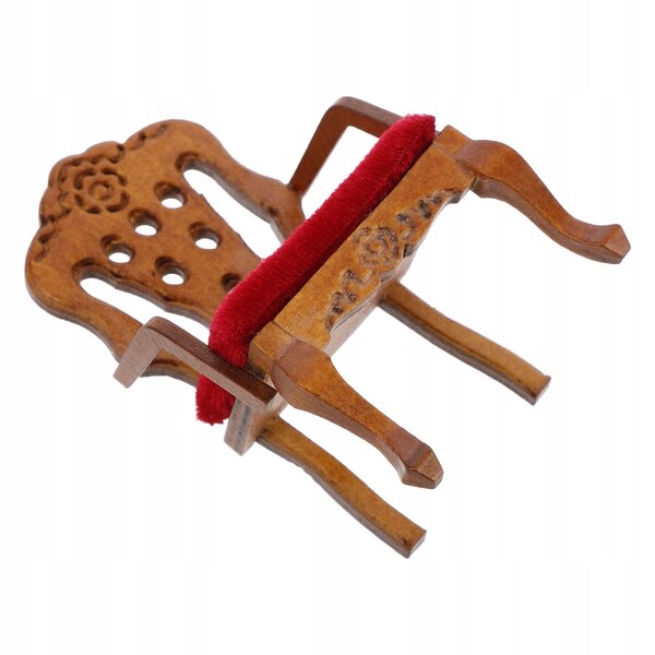 Mini Sedia Vintage in Legno per Casa delle Bambole in Scala 1:12 - Eleganza e Realismo