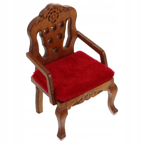 Mini Sedia Vintage in Legno per Casa delle Bambole in Scala 1:12 - Eleganza e Realismo