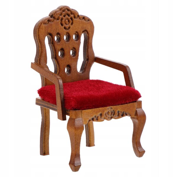 Mini Sedia Vintage in Legno per Casa delle Bambole in Scala 1:12 - Eleganza e Realismo
