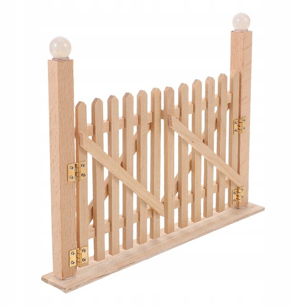 Miniatura doppia porta in legno per giardino casa delle bambole 14x11 cm