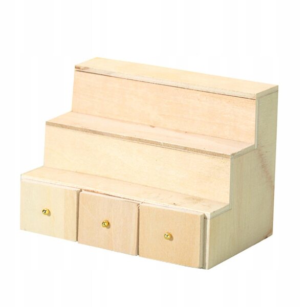 Miniatura mobili in legno per casa delle bambole scala 1:12 con 3 cassetti