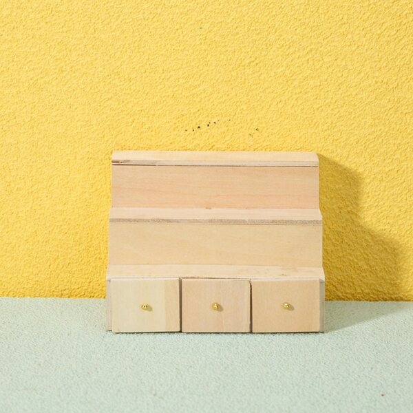 Miniatura mobili in legno per casa delle bambole scala 1:12 con 3 cassetti