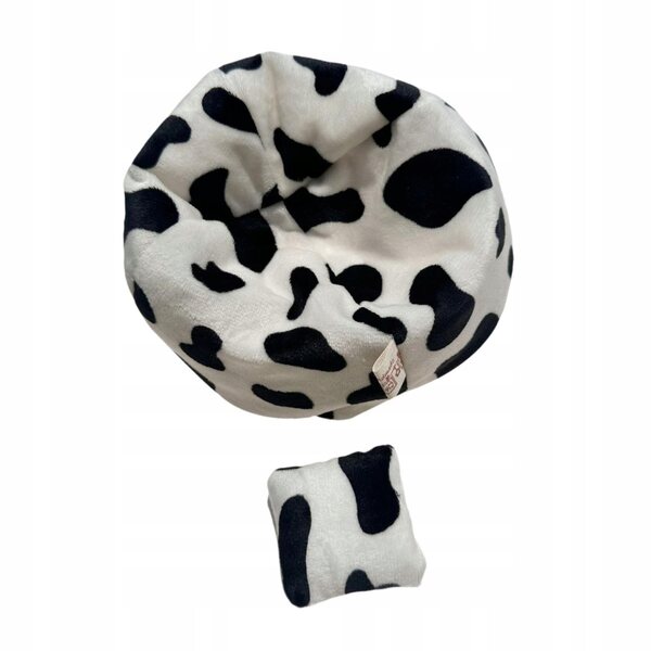 Miniatura divano con cuscino per casa delle bambole 17 cm bianco e nero