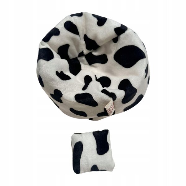Miniatura divano con cuscino per casa delle bambole 17 cm bianco e nero
