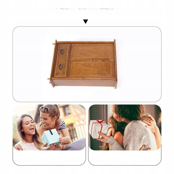 Mini armadio in legno per decorazioni e giochi, accessorio perfetto per casa in miniatura