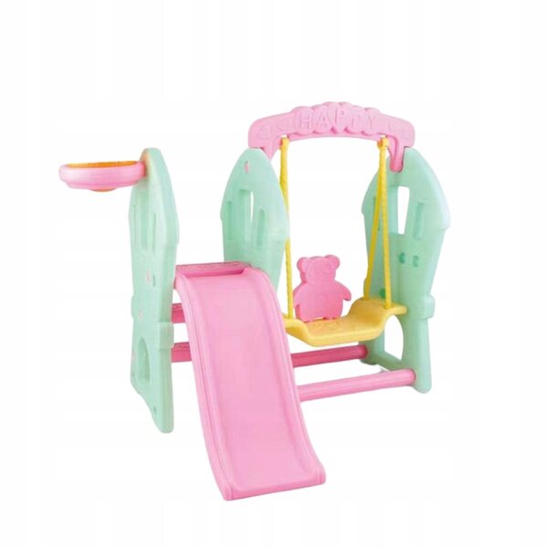 Set gioco con altalena e scivolo per casa delle bambole in materiale PP