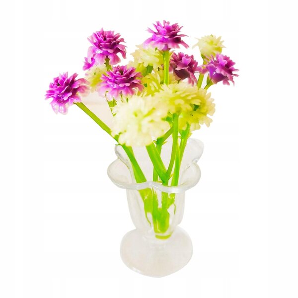 Mini fiore in vaso scala 1:12 decorazione miniatura bonsai lilla