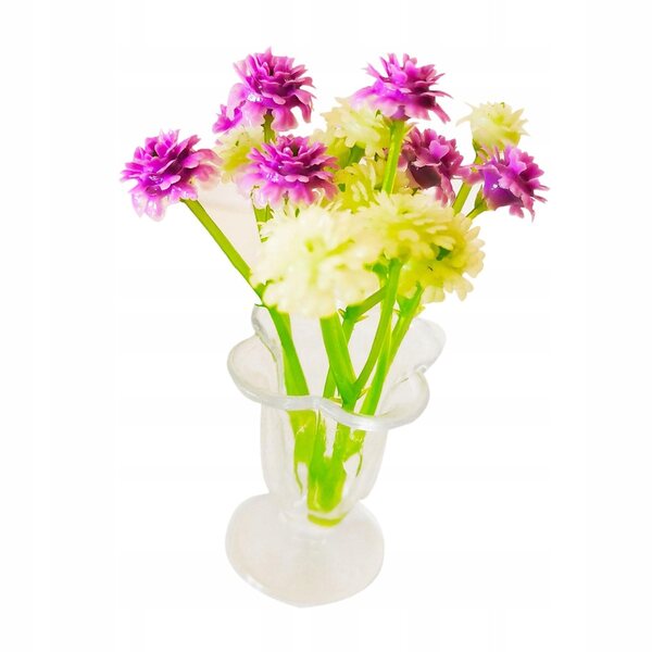 Mini fiore in vaso scala 1:12 decorazione miniatura bonsai lilla