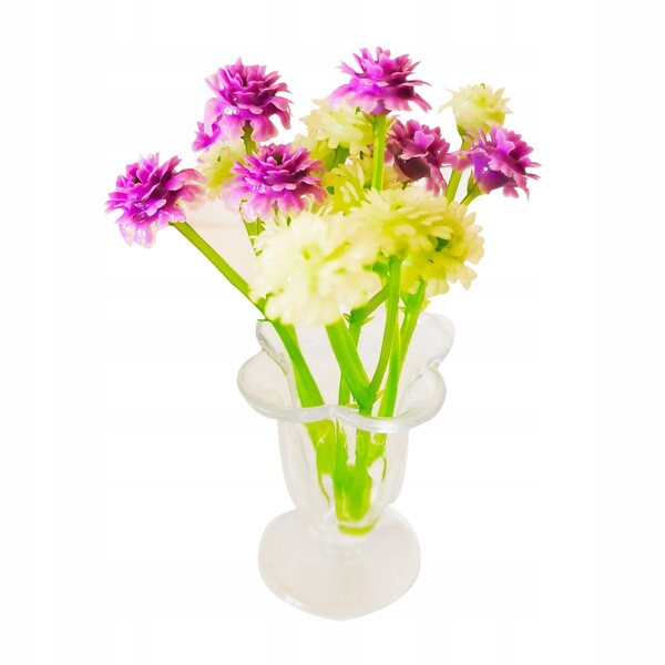 Mini fiore in vaso scala 1:12 decorazione miniatura bonsai lilla