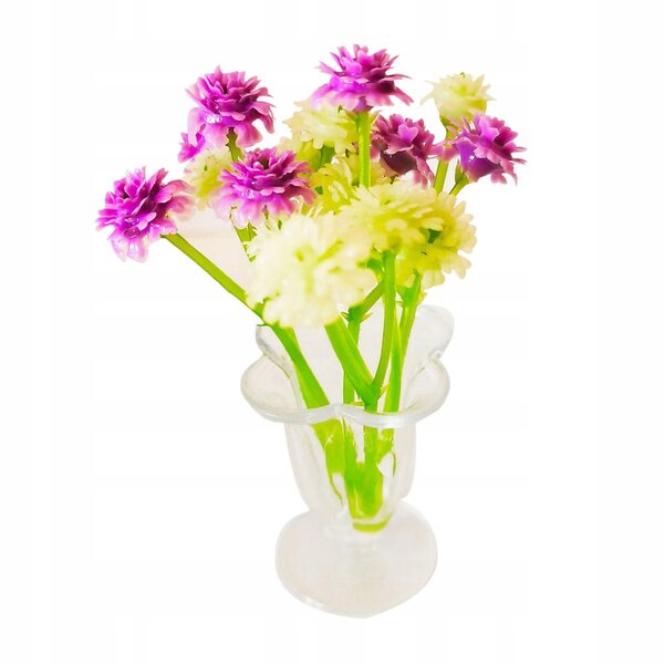 Mini fiore in vaso scala 1:12 decorazione miniatura bonsai lilla