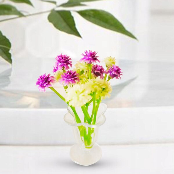 Mini fiore in vaso scala 1:12 decorazione miniatura bonsai lilla