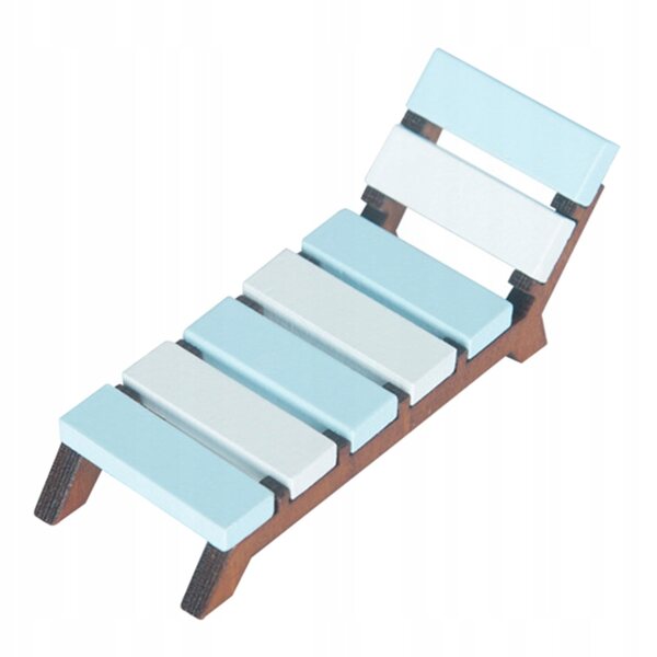 Mini sdraio pieghevole in legno per decorazione e divertimento dei bambini