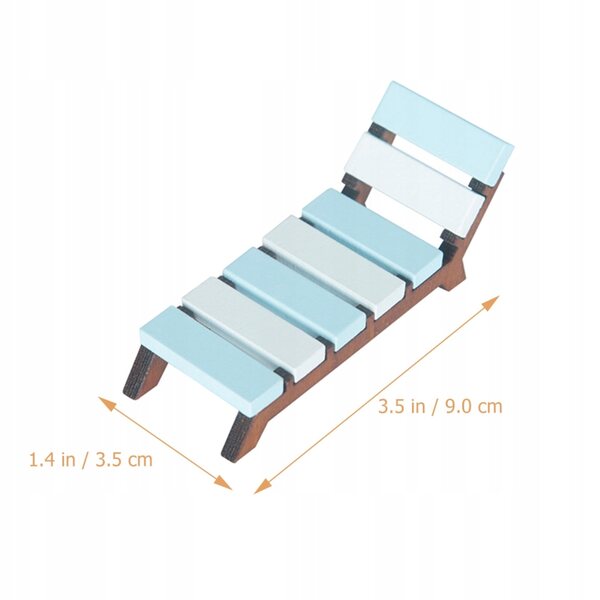 Mini sdraio pieghevole in legno per decorazione e divertimento dei bambini