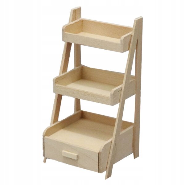 Dekorativer Mini-Pflanzenständer aus Holz für Zuhause und Kinder, Beige, 5 x 11 cm