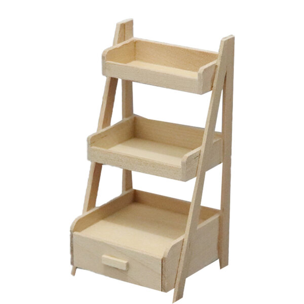 Dekorativer Mini-Pflanzenständer aus Holz für Zuhause und Kinder, Beige, 5 x 11 cm