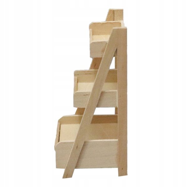 Dekorativer Mini-Pflanzenständer aus Holz für Zuhause und Kinder, Beige, 5 x 11 cm