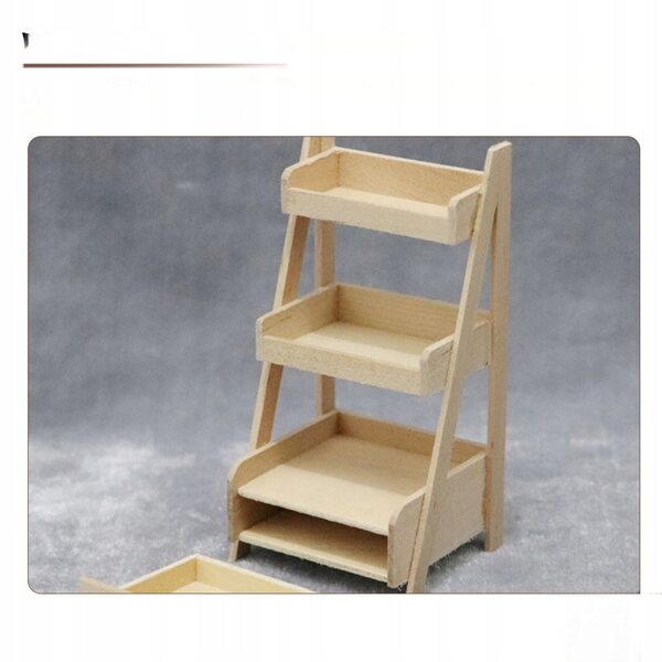 Dekorativer Mini-Pflanzenständer aus Holz für Zuhause und Kinder, Beige, 5 x 11 cm