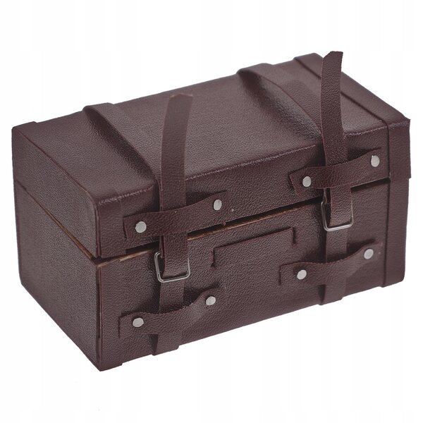 Mini Vintage Holzkoffer dekorativ für Puppenhaus 6x3x3 cm