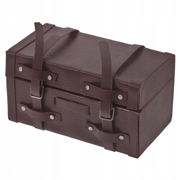 Mini Vintage Holzkoffer dekorativ für Puppenhaus 6x3x3 cm