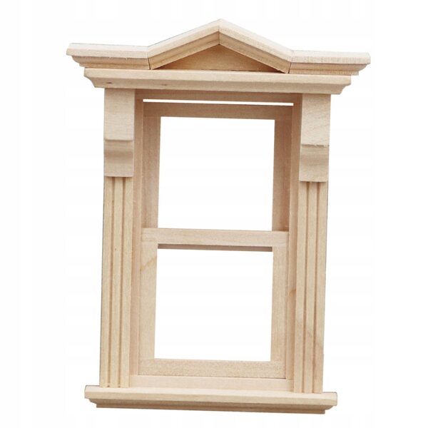 1:12 Holzfenster für Puppenhaus, Vintage Miniatur Accessoire