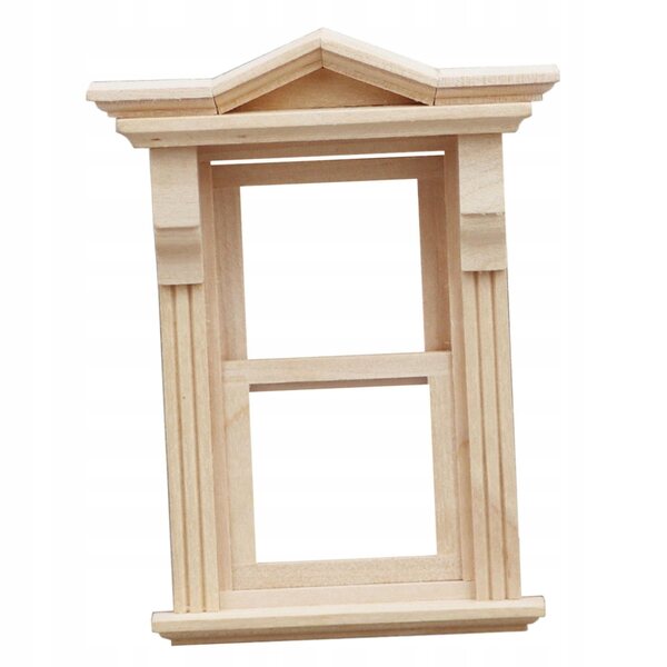 1:12 Holzfenster für Puppenhaus, Vintage Miniatur Accessoire