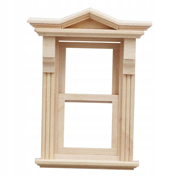 1:12 Holzfenster für Puppenhaus, Vintage Miniatur Accessoire