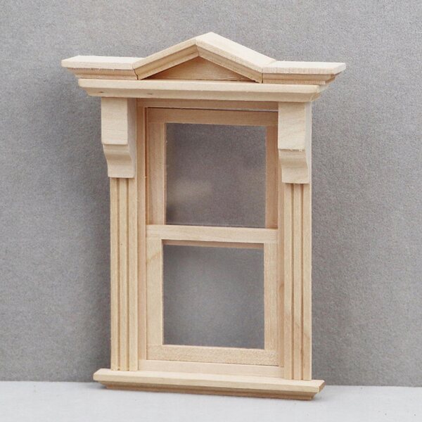 1:12 Holzfenster für Puppenhaus, Vintage Miniatur Accessoire