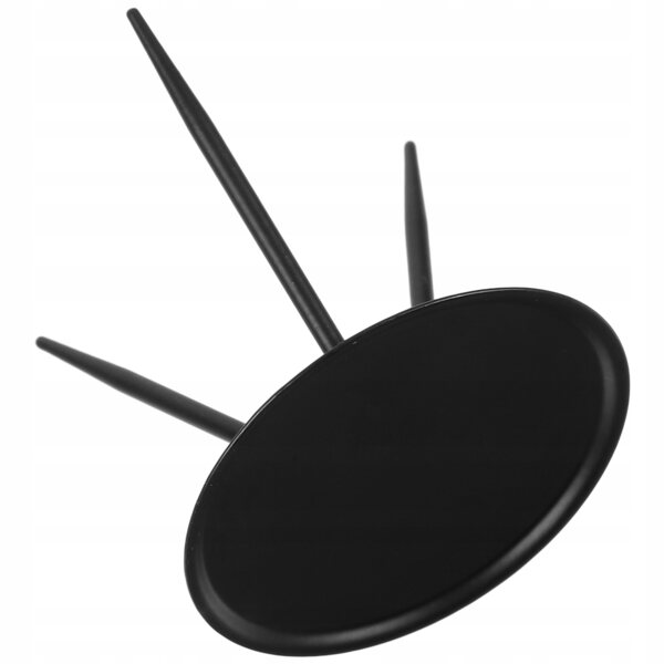 Mini tavolino nero in metallo per decorazioni e case delle bambole 5x5 cm
