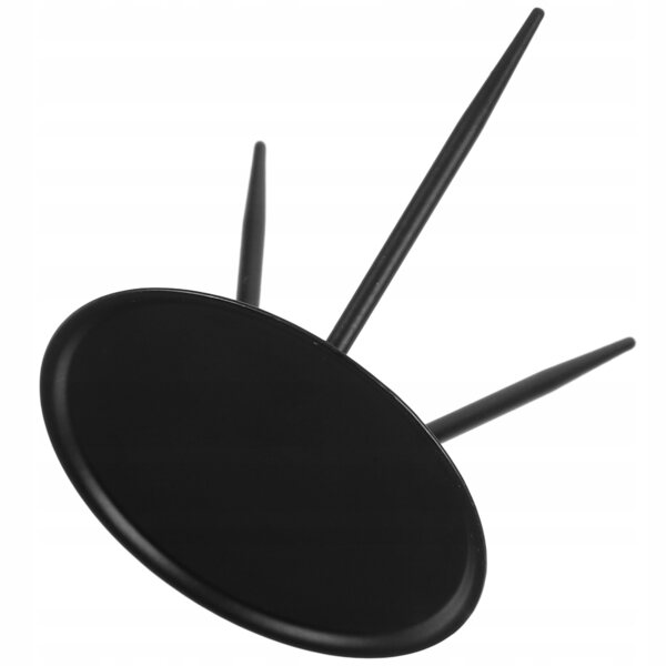 Mini tavolino nero in metallo per decorazioni e case delle bambole 5x5 cm