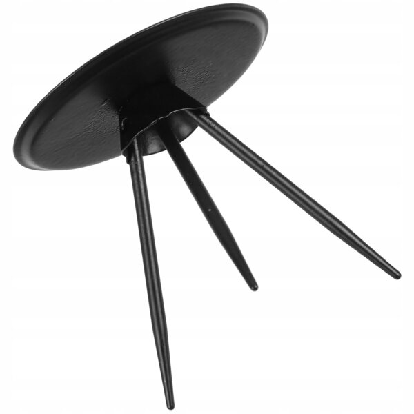 Mini tavolino nero in metallo per decorazioni e case delle bambole 5x5 cm