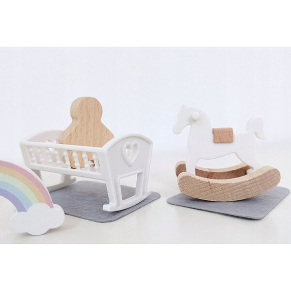 Holzmöbel-Set für Puppenhaus – Kinderzimmer