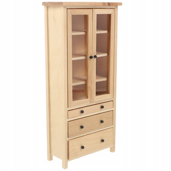 Beige Holzminiatur: Dekorative Mini-Garderobe für das Puppenhaus