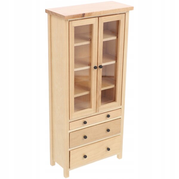 Beige Holzminiatur: Dekorative Mini-Garderobe für das Puppenhaus