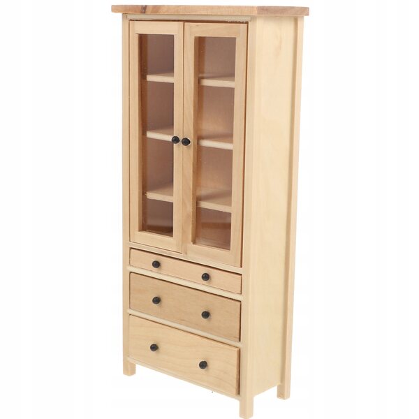 Beige Holzminiatur: Dekorative Mini-Garderobe für das Puppenhaus