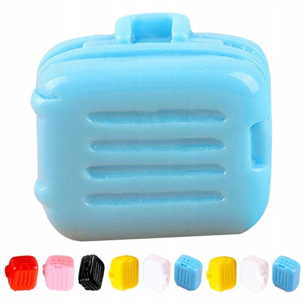 Set 10 Mini Valigette Vintage in Plastica per Casa delle Bambole Decorazione