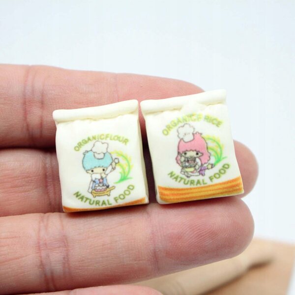 Set Miniature per Cucina Giocattolo con Mattarello e Sacchetto di Farina 1:12